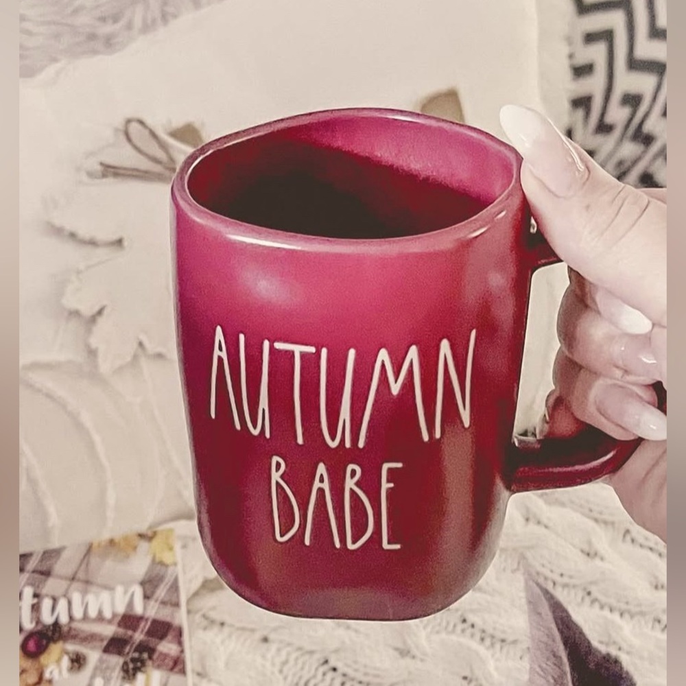 NEW Rae Dunn Autumn Babe Mug Maroon 🍂